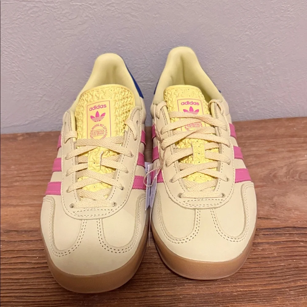 Adidas Gazelle Yellow and Pink Sneakers - Picture 3 of 9